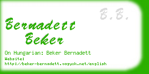 bernadett beker business card